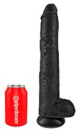 Naturdildo  „14" Cock with Balls" mit Saugfuß