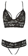 Bralette plus String ouvert