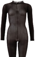 Ouvert-Catsuit aus feinem Strumpfmaterial