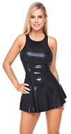Minikleid im schwarzen Wetlook