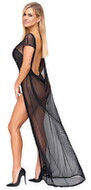 Netz-Kleid mit eingenähtem Netz-Body