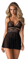 Babydoll plus String, aufregend transparent