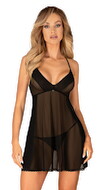 Babydoll plus String „Latinesa“ in zarter Transparenz