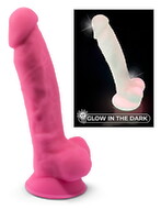 Naturdildo „Model 1 Glow in the Dark“ mit Saugfuß