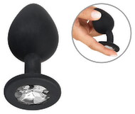 Analplug aus Silikon mit Schmuckstein