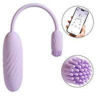 Vibro-Ei „Plume“ mit flexiblem Vibro-Bürstchen