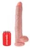 Naturdildo  „14" Cock with Balls" mit Saugfuß