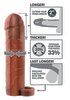 Penishülle mit Hodenring „Perfect 2" Extension with Ball Strap“, verlängert um 5,1 cm