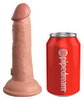 Naturvibrator „6“ Vibrating + Dual Density Silicone Cock“ mit extra starkem Saugfuß