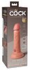 Naturvibrator „6“ Vibrating + Dual Density Silicone Cock“ mit extra starkem Saugfuß