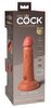 Naturvibrator „6“ Vibrating + Dual Density Silicone Cock“ mit extra starkem Saugfuß