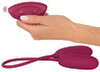 Doppel-Vibrobullet „RC Shaking & Vibrating Love Egg Duo“ verbunden mit 31-cm-Silikonband