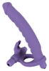 Umschnalldildo mit Vibro-Penisring „Double Delight“, 17 cm