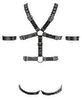 Harness aus Leder mit 3 Penis-/Hodenringen