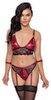 Bralette plus Straps-Slip, edler Mattlook mit Spitze, Strapse abnehmbar