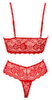 Bralette plus Riostring aus weicher roter Stretch-Spitze