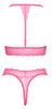 Dessous-Set aus pinkfarbener Spitze
