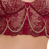 Dessous-Set aus dunkelroter Spitze