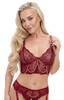 Dessous-Set aus dunkelroter Spitze