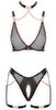 Dessous-Set im Mix aus Netz und Mattlook