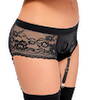 Panties „Strap-on" mit abnehmbaren Strapsen, po-frei