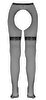 Straps-Strumpfhose aus grobem Netzmaterial