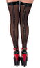 Overknees mit Glitzerstein-Naht