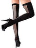 Overknees mit breiter Netz-Naht hinten