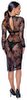 Kleid „Fucking Fabulous Exclusive“ aus Powernet mit Blüten-Samtflockprint