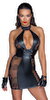 Minikleid „Fucking Fabulous“ im Mattlook mit Samtflockprint-Transparenzen