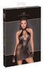 Minikleid „Fucking Fabulous“ im Mattlook mit Samtflockprint-Transparenzen