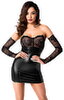 Minikleid „Orgia“ inklusive Spitzen-Armstulpen