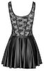 Minikleid im feinen Material-Mix