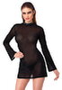 Minikleid in Glitzer-Transparenz