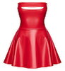 Minikleid im roten Powerwetlook