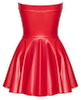 Minikleid im roten Powerwetlook