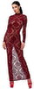 Kleid „Kink Royal“ mit Samtflockprint-Ornamenten