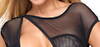 Netz-Kleid mit eingenähtem Netz-Body
