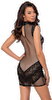 Minikleid aus Netz und Spitze
