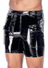 Lack-Shorts mit Klappentaschen