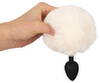 Analplug „fluffy tail size S“ mit Kunstfell-Puschel