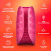 Masturbator „Slide & Vibe“ mit 7 Vibrations- und 3 Leckmodi