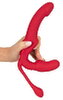 Strapless Strap-on „Triple Teaser RC“ mit 3-facher Vibration