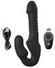 Strapless Strap-on „Thrusting Double Teaser RC“ mit Stoßfunktion