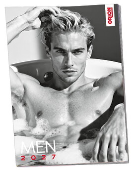 Hauptbild von Pin-up Kalender „Men 2027“ in Schwarzweiß und im Großformat