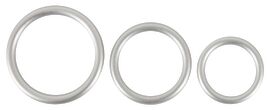 Hauptbild von 3-teiliges Penisring-Set „Metallic Silicone Cock Ring Set“, aus Silikon