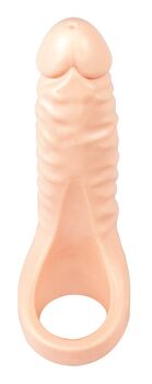 Hauptbild von Penis-/Hodenring „Double Fucker“ mit flexiblem Naturdildo