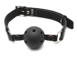 Knebel „Breathable Ball Gag“, Beißball mit Atemlöchern