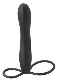 Analdildo „Double Trouble“, mit Penis- und Hodenring