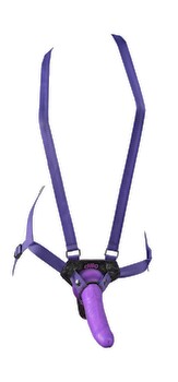 Harness „7“ strap-on suspender harness set“ inklusive Naturdildo